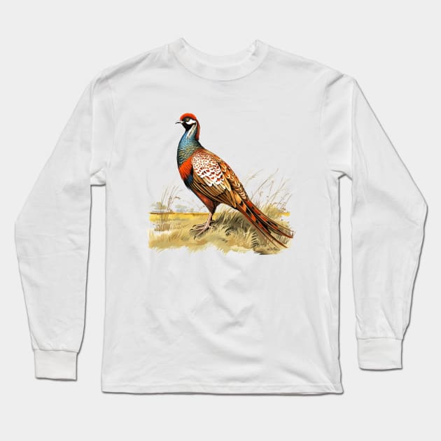 Pheasant Long Sleeve T-Shirt by zooleisurelife